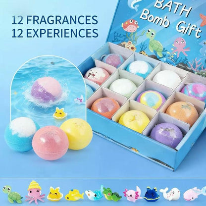 🧼LAST DAY 50% OFF - 🛁 Natural Bath Bombs for Kids with Mega Bubbles & Surprise Inside 🥚✨