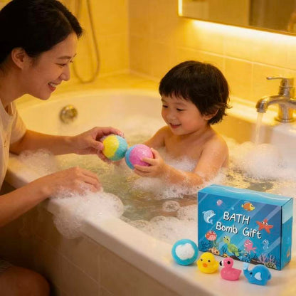 🧼LAST DAY 50% OFF - 🛁 Natural Bath Bombs for Kids with Mega Bubbles & Surprise Inside 🥚✨